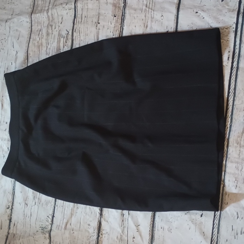 Brooks Brothers Vintage Made In U.S. Black White Striped Pencil Skirt 6